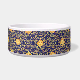 Comedero 'Celestial Sun Magic' Blue Ceramic Pet Bowl