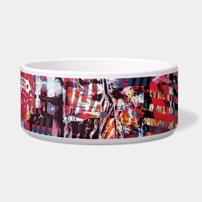 Comedero Ceramic Pet Bowl – Fragmented Pulse (Derecha)