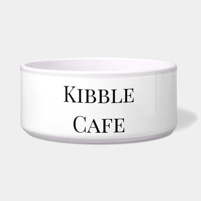 Comedero Ceramic Pet Bowl Kibble Cafe (Frente)