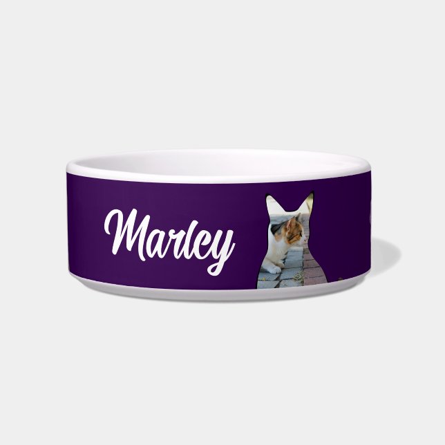 Comedero Cerámica de la forma de la foto del gato (Frente)