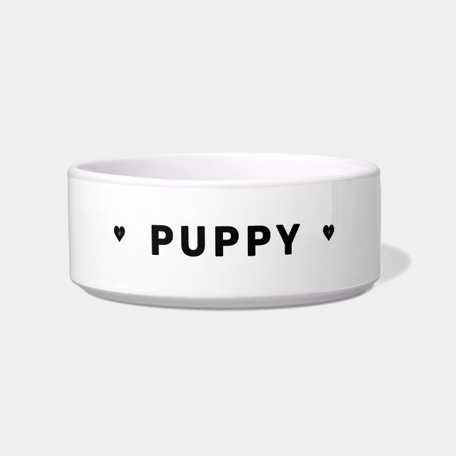 Comedero Cerámica de nombre Mascota personalizado (Frente)