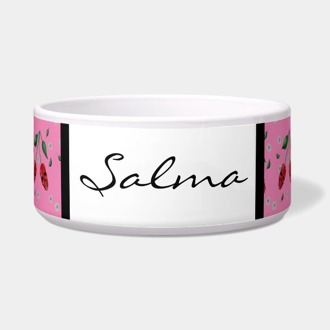 Comedero Cherry Skulls personalizado (Frente)