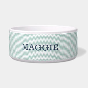 Comedero Chevron azul Pastel Gran Tazón de Perro