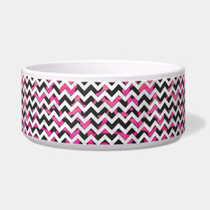 Comedero Chevron Cow Hot Pink and Black Print