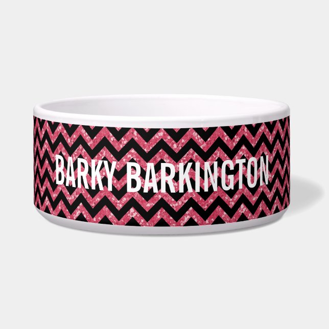 Comedero Chevron Purpurina Look Dog Bowl (Frente)