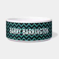 Chevron Purpurina Look Dog Bowl