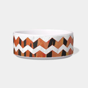 Comedero Chevron Tiger Hot naranja y Black Print