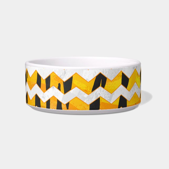 Comedero Chevron Tiger Impresión negra y Naranja (Derecha)