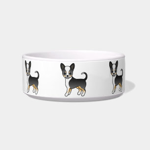 Comedero Chihuahua Cartoon Tricolor Negro Pelo Liso