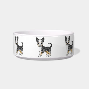 Comedero Chihuahua de pelaje liso Blue Merle Perros de dibu
