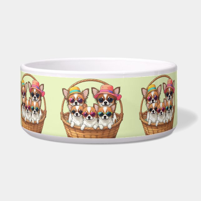 Comedero Chihuahua lustige Welpen (Frente)