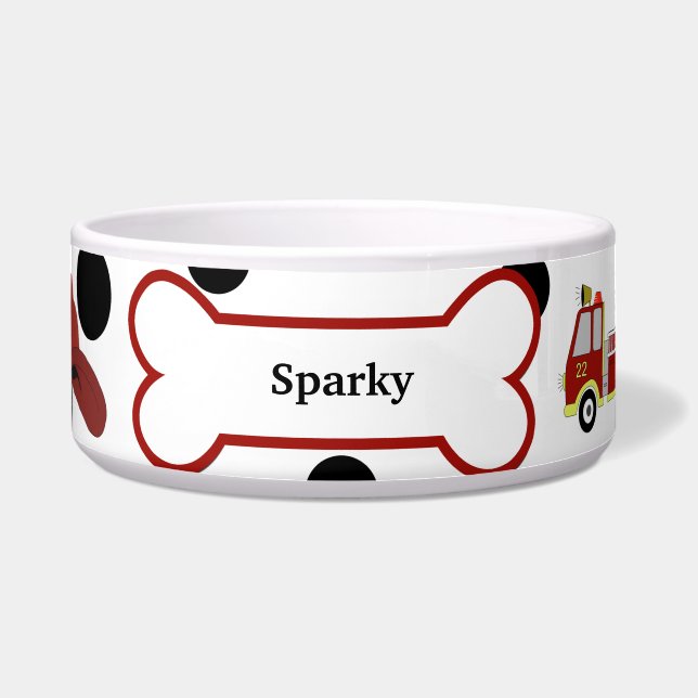 Comedero Chimenea Personalizado de perro Mascota Tazón de c (Frente)