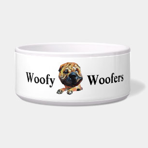 Comedero Chino gracioso Shar Pei Dog Bowl