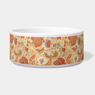 Comedero Chintz Floral Antiguo Terracota Francés Vintage