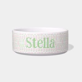 Comedero Chippendale Fret en rosa y verde