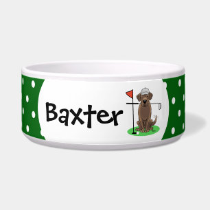 Comedero Chocolate Labrador Retriever de golf - Lindo