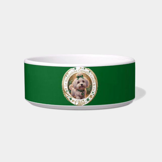 Comedero Ciotola Chloe Verde Bosco - Coton Detectives (Frente)