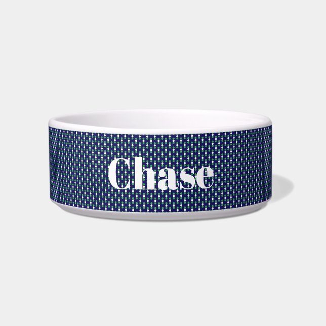 Comedero Circular verde azul (Frente)