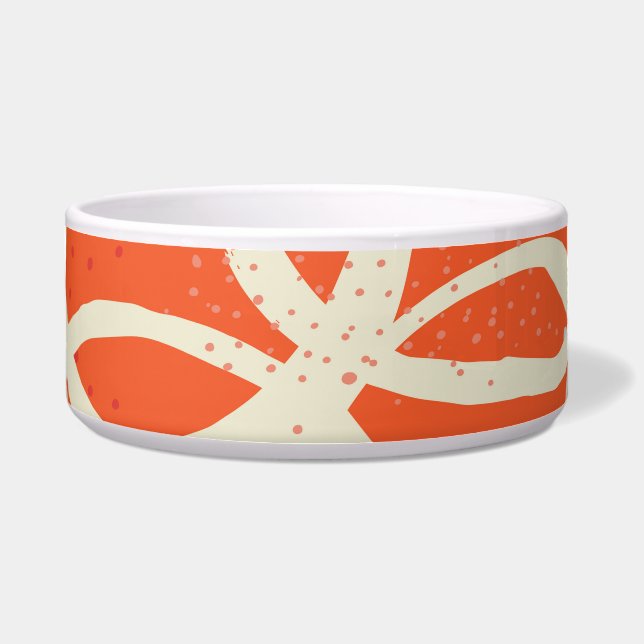 Comedero Círculos esquemáticos Diseño moderno y sin inconve (Frente)