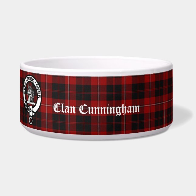 Comedero Clan Cunningham Badge & Tartan (Frente)