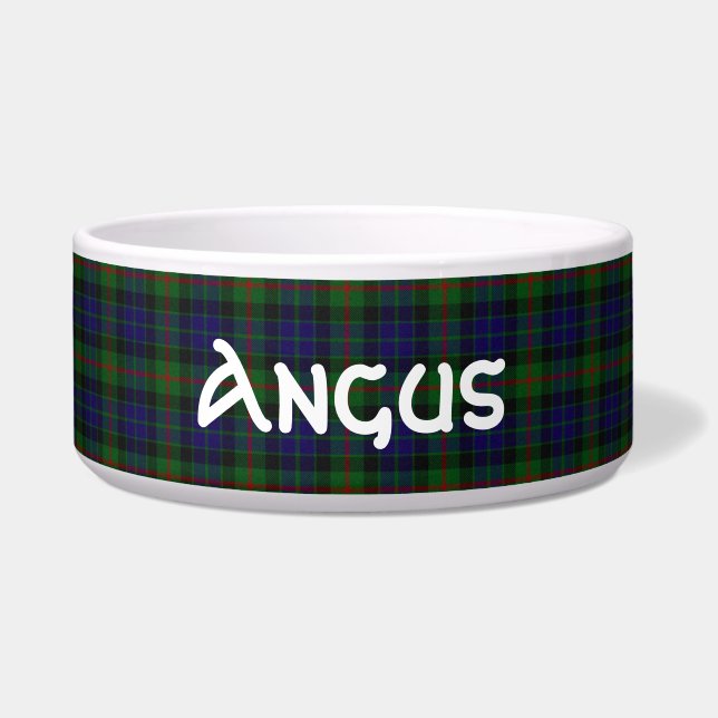 Comedero Clan Gunn Personalizado Tartan Plaid Pet Bowl (Frente)