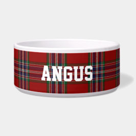Comedero Clan MacFarlane Personalizado Tartan Plaid Pet Bow