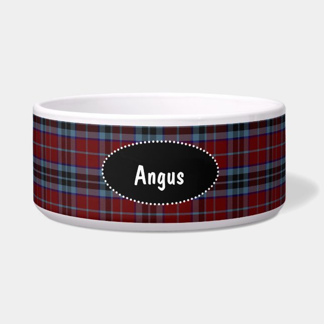 Comedero Clan MacTavish Plaid Personalizado Dog Bowl (Frente)