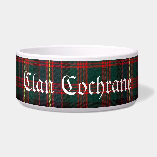 Comedero Clan Personalizado Cochrane Tartán (Frente)
