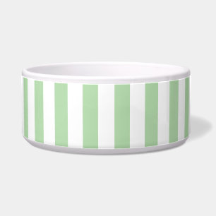 Comedero Clásico moderno rayado pastel claro verde y blanco
