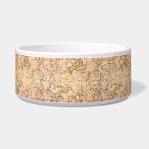 Comedero Clásico patrón de jardín de peonías Art Nouveau de