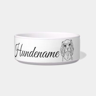 Comedero Cocker Spaniel Line Art personalized bowl