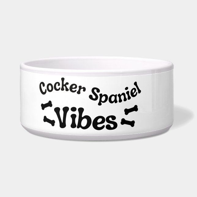 Comedero Cocker Spaniel Vibes Ceramic Dog Bowl (Izquierda)