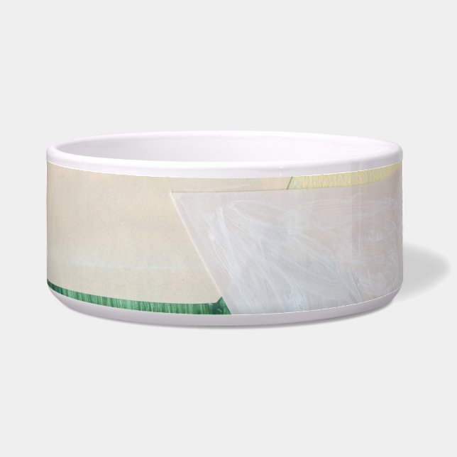 Comedero Collage art, colorido abstracto moderno. (Frente)