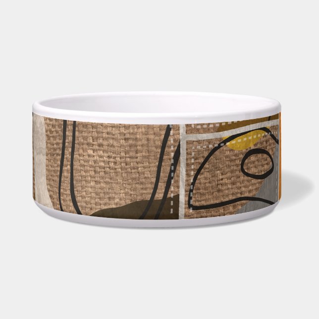 Comedero Collage de mosaico, patrón de mezcla de tejido (Frente)