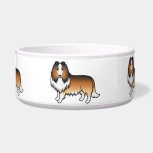 Comedero Collie Áspero Sable Perros De Dibujos Animados Lin