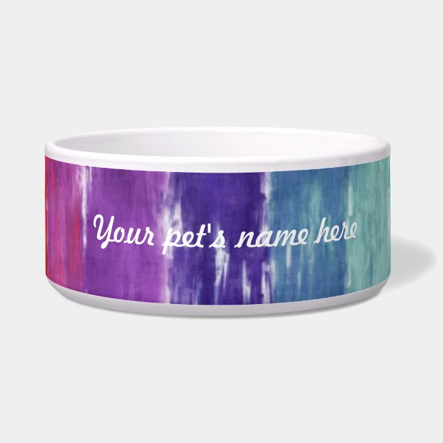 Comedero Colores de agua de bandas geométricas (Frente)