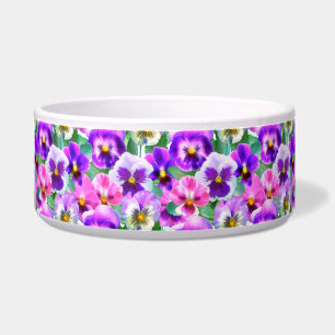 Comedero Coloridas violetas modelo de flor de pansy