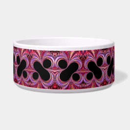 Comedero Colorido rojo morado negro Rótulo fractal