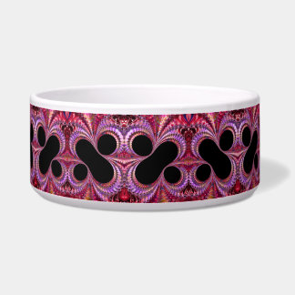 Comedero Colorido rojo morado negro Rótulo fractal