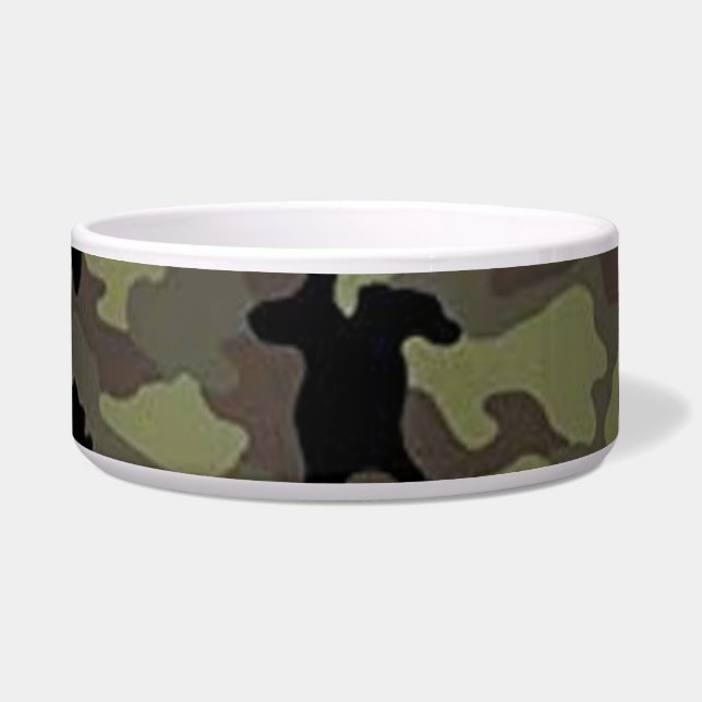 Comedero Comida Camo Mascota Personalizado duro y camuflado (Frente)