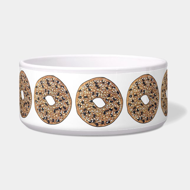 Comedero Comida de desayuno Todo Poppy Sesame Seed Bagel (Frente)
