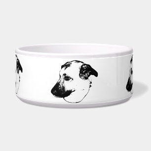 Comedero Comida de diseñador, tazón para mascotas con tinta