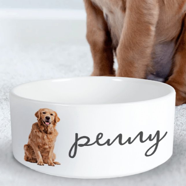 Comedero Comida de perro recuperadora de oro personalizada (Subido por el creador)