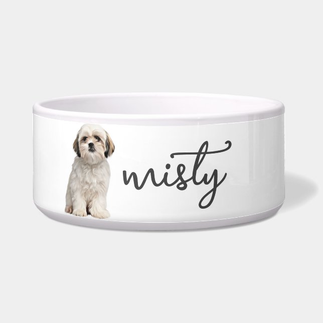Comedero Comida Shih Tzu personalizada (Frente)