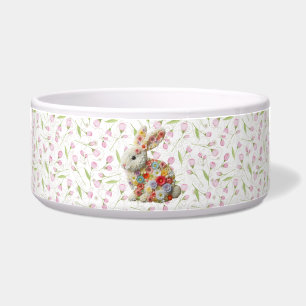 Comedero Conejito de Pascua con flores
