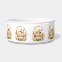 Conejo Pollito Pascua Acuarela Mascota Primavera