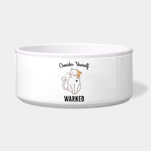 Comedero Considere a su propio gato malvado advertido