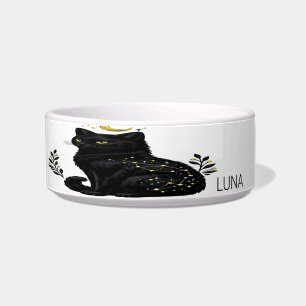 Comedero Constelación Mística de Gato Negro Celestial