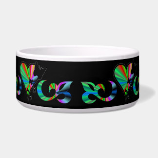 Comedero Corazón arcoiris con Lily y Mariposa