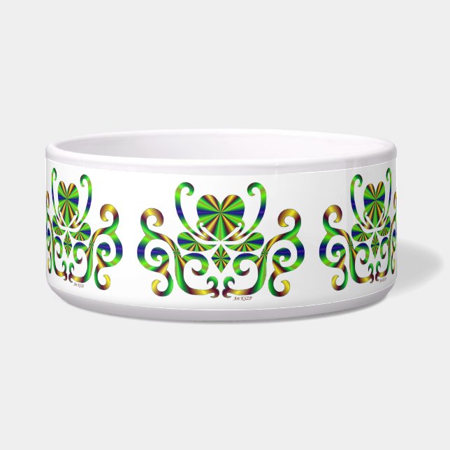 Comedero Corazón arcoiris y Lily (Frente)